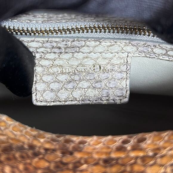 Christian Dior Metallic Snakeskin Medium Lady Dior Bag - Picture 13 of 15